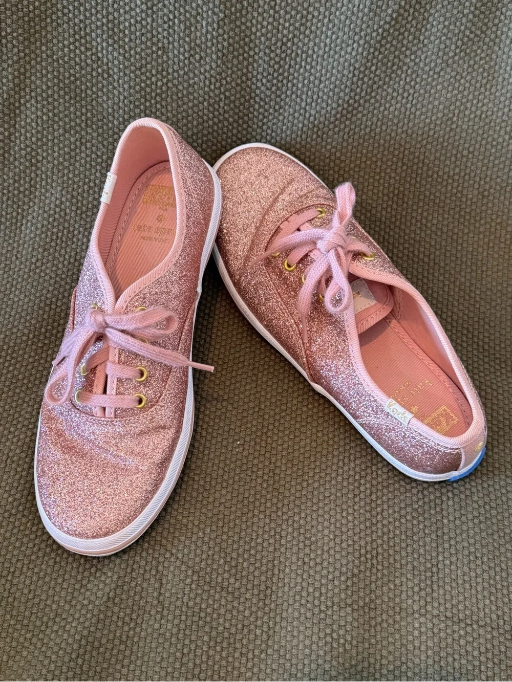 Kids x Kate Spade Pink Glitter Casual Sneakers Champion Glitter